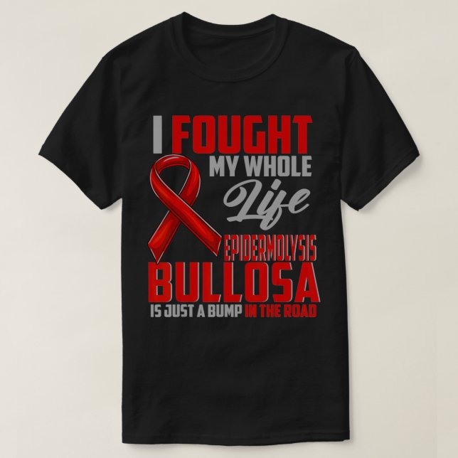 Camiseta Sensibilização para a Bullosa Epidermolisia EB - c (Frente do Design)