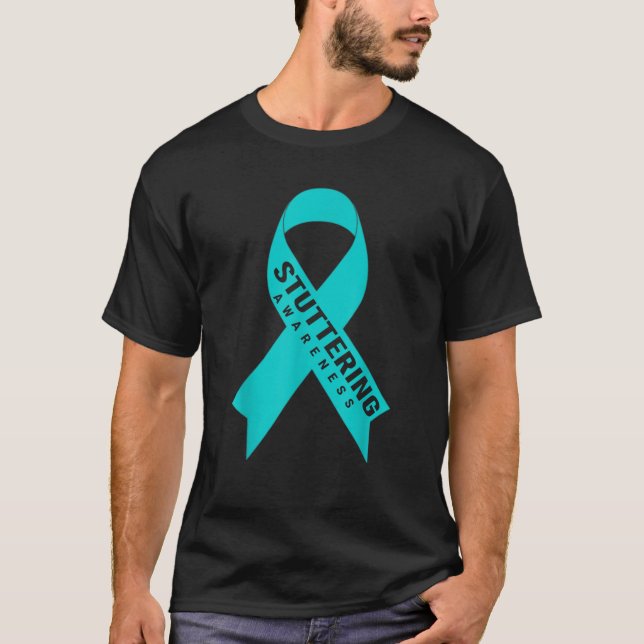 Camiseta Sensibilização para a Consciência do Teal Ribbon (Frente)