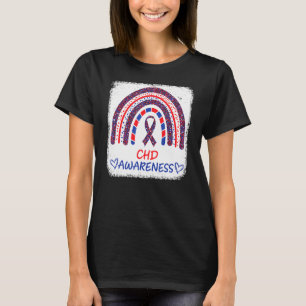 Camiseta Sensibilização para a DCC Doença cardíaca branquea