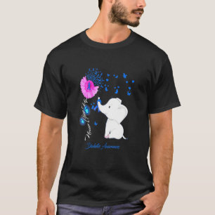 Camiseta Sensibilização para a Diabetes de Elefantes - Fa