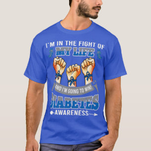 Camiseta Sensibilização Para A Diabetes Na Luta Da Minha Vi