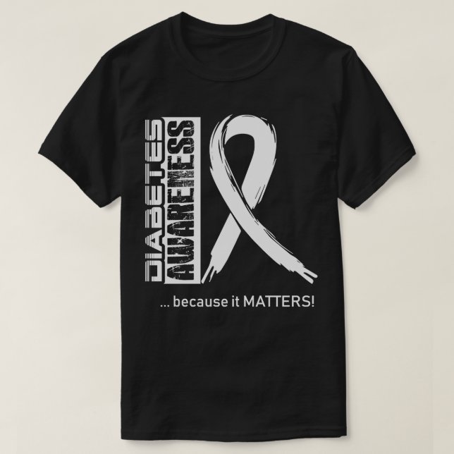 Camiseta Sensibilização Para A Diabetes Porque É Importante (Frente do Design)