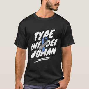 Camiseta Sensibilização para a diabetes - T1d tipo1 mono-de