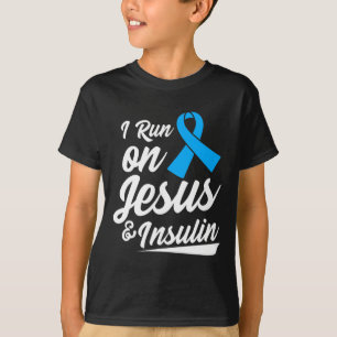 Camiseta Sensibilização para a diabetes Tipo 1 2 - T1D T2D
