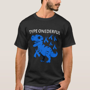 Camiseta Sensibilização para a Diabetes Tipo 1 do Tipo T-re