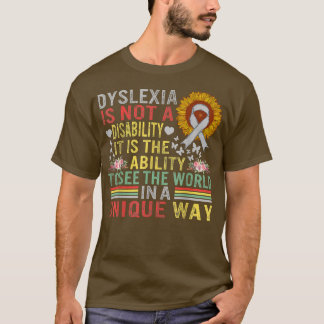 Camiseta Sensibilização Para A Dislexia Ver O Mundo Exclusi