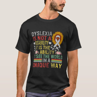 Camiseta Sensibilização Para A Dislexia Ver O Mundo Exclusi