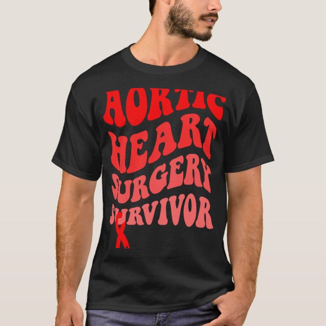 Camiseta Sensibilização para a Doença Cardíaca Cirurgia de  (Frente)