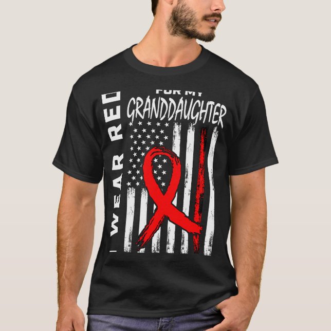 Camiseta Sensibilização para a Doença Cardíaca da Neta Verm (Frente)