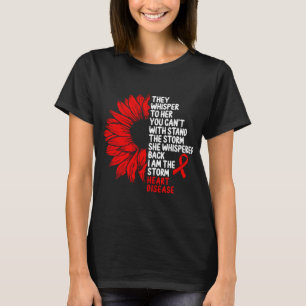 Camiseta Sensibilização para a Doença Cardíaca Fita Pú