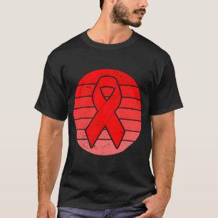 Camiseta Sensibilização para a Doença Cardíaca Fita Vermelh