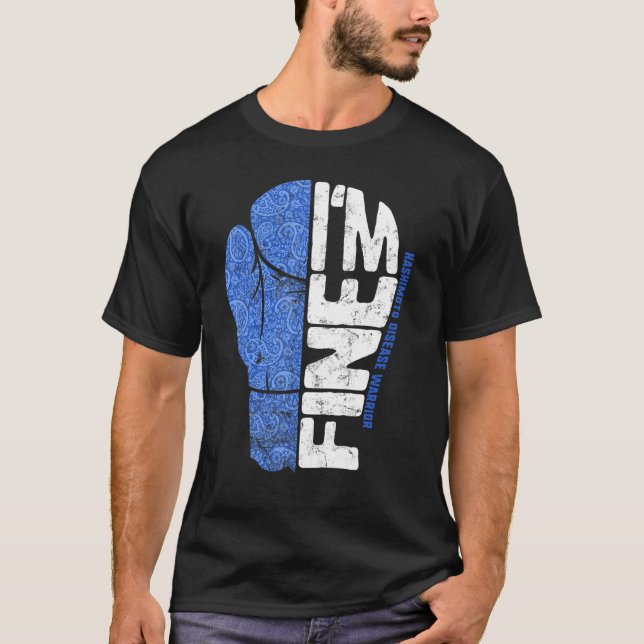 Camiseta Sensibilização para a doença de Hashimoto Eu sou o (Frente)