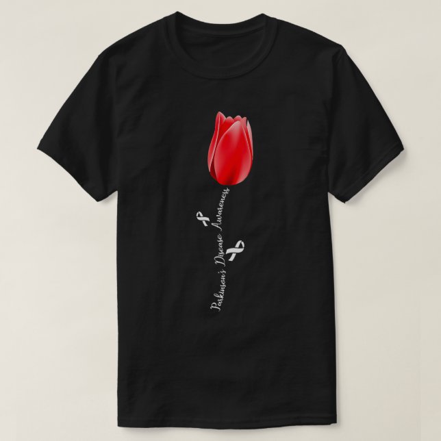 Camiseta Sensibilização para a Doença de Parkinson Tulip Ab (Frente do Design)