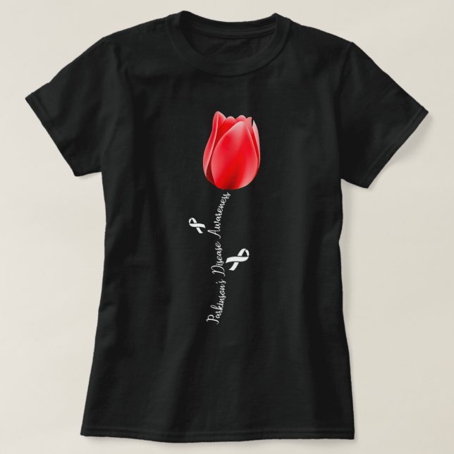 Camiseta Sensibilização para a Doença de Parkinson Tulip Ab (Frente do Design)