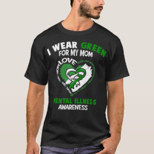 Camiseta Sensibilização Para A Doença Mental Eu Visto Verde
