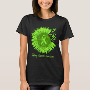 Camiseta Sensibilização para a doença renal Sunflower Mãe G