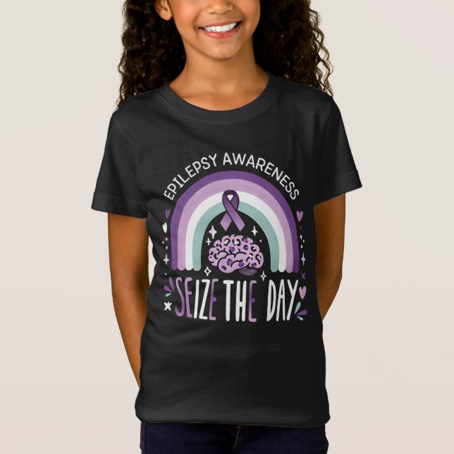 Camiseta Sensibilização Para A Epilepsia Aproveite O Dia (Frente)