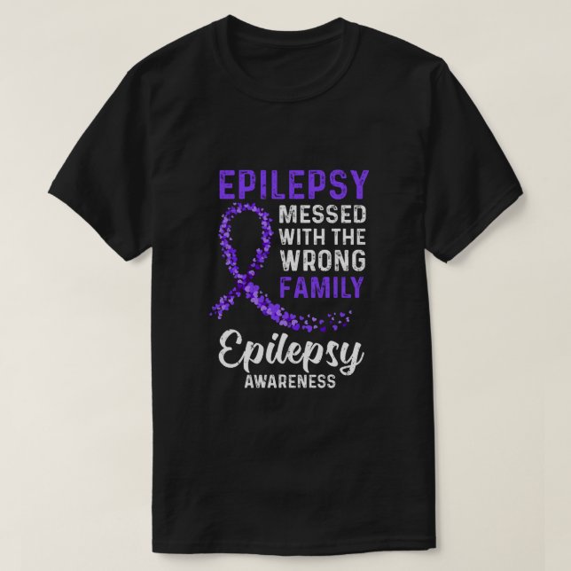 Camiseta Sensibilização Para A Epilepsia Em Combinação Com  (Frente do Design)