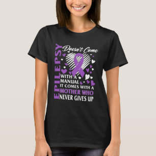 Camiseta Sensibilização para a Epilepsia Mãe Briso Roxo Con