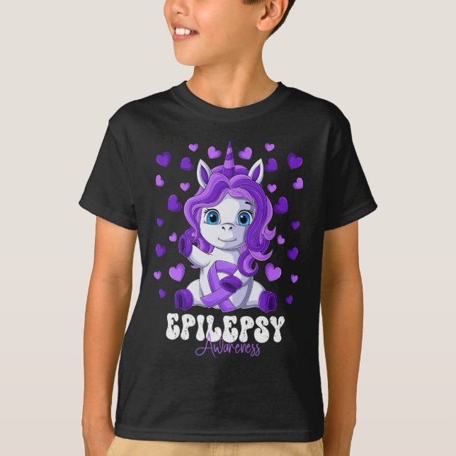 Camiseta Sensibilização para a Epilepsia Mês Fita Roxa Unic (Frente)