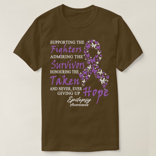 Camiseta Sensibilização Para A Epilepsia Que Apoia A Mantei (Frente do Design)