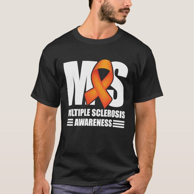 Camiseta Sensibilização para a Esclerose Múltipla Eu Visto  (Frente)