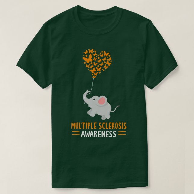 Camiseta Sensibilização para a esclerose múltipla, Sra. Ele (Frente do Design)