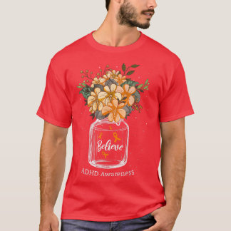 Camiseta Sensibilização para a Flor ADHD Acredite