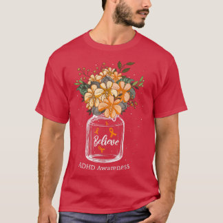 Camiseta Sensibilização para a Flor ADHD Acredite