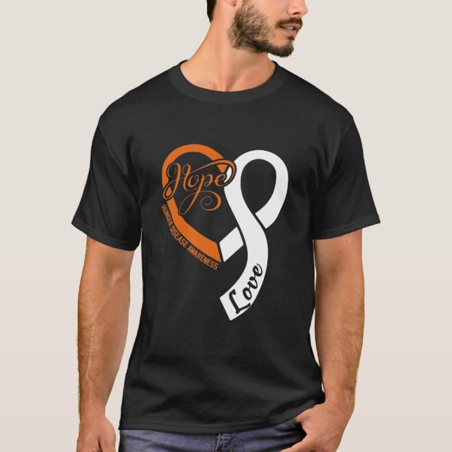Camiseta Sensibilização para a fome Esperança amor Fita Cor (Frente)