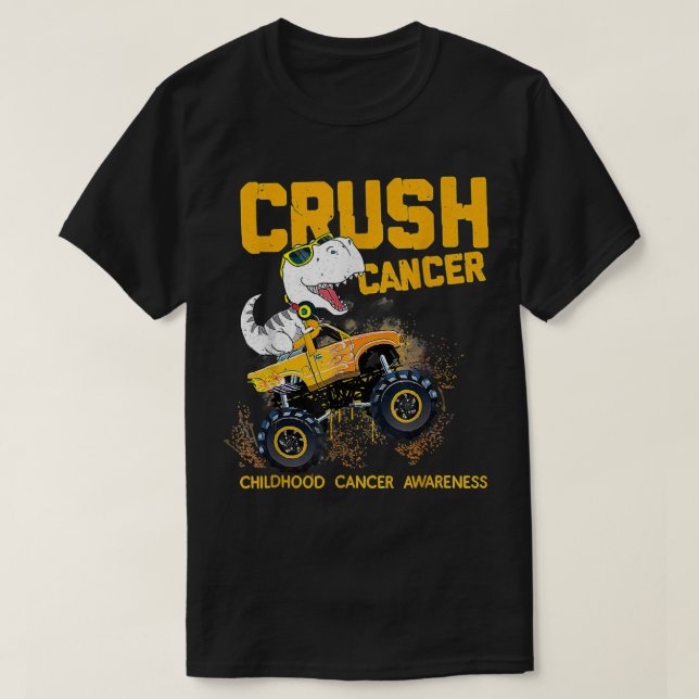 Camiseta Sensibilização para a infância do Cancer de esmaga (Frente do Design)
