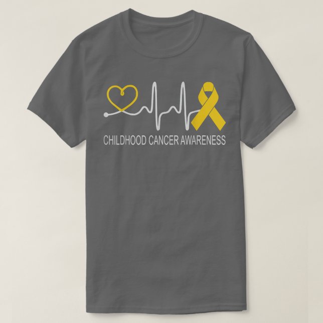 Camiseta Sensibilização para a infância do Cancer Pulsação  (Frente do Design)