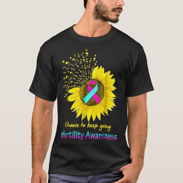 Camiseta Sensibilização para a infertilidade Suporte IVF Pa (Frente)