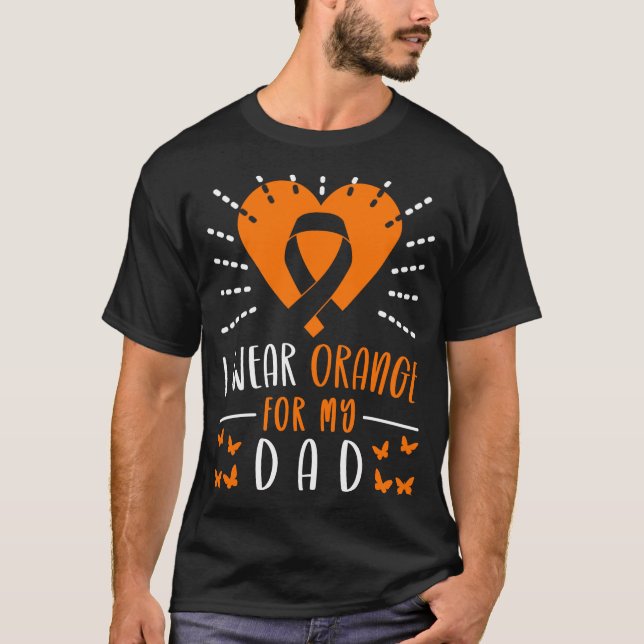 Camiseta Sensibilização Para A Leucemia Eu Visto Laranja Pa (Frente)