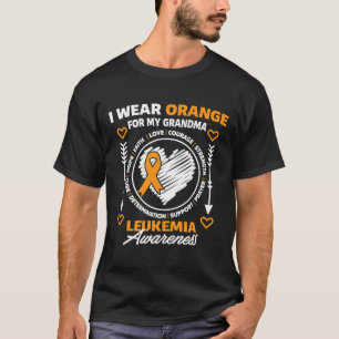 Camiseta Sensibilização para a Leucemia Eu Visto Laranja Pa