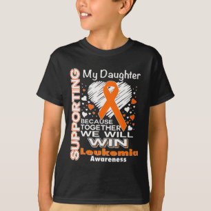 Camiseta Sensibilização para a Leucemia Laranja Apoiando Me