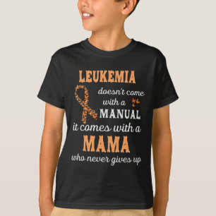 Camiseta Sensibilização para a leucemia Mama de apoio à Leu