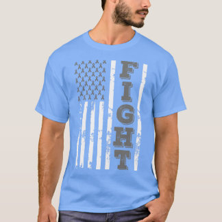 Camiseta Sensibilização Para A Luta Contra A Bandeira Ameri