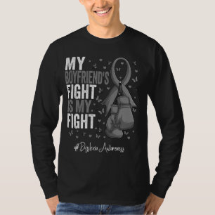 Camiseta Sensibilização para a Namorado de Fita Silver