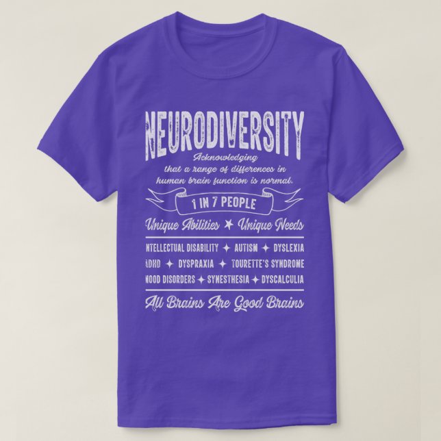 Camiseta Sensibilização para a Neurodiversidade (Frente do Design)