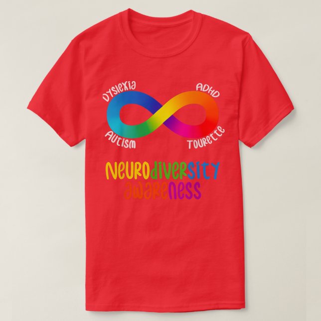 Camiseta Sensibilização para a Neurodiversidade ADHD Autism (Frente do Design)