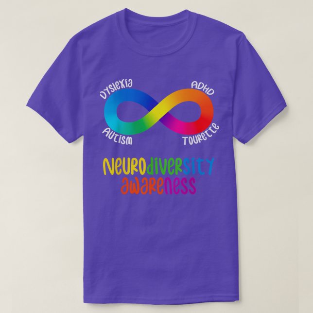 Camiseta Sensibilização para a Neurodiversidade ADHD Autism (Frente do Design)
