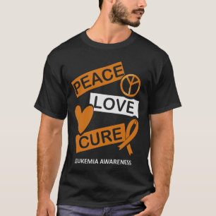 Camiseta Sensibilização para a paz amor doença de cura no s