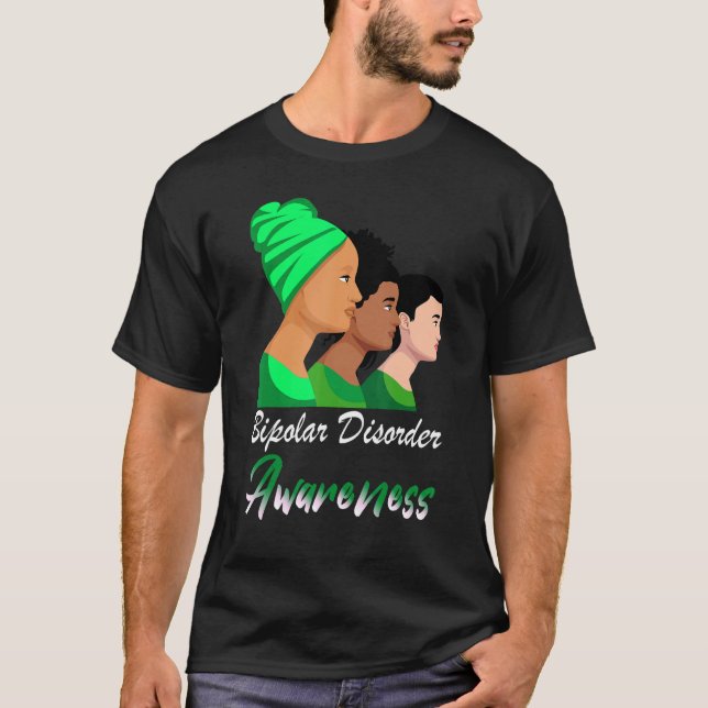 Camiseta Sensibilização para a Perturbação Bipolar As Mulhe (Frente)