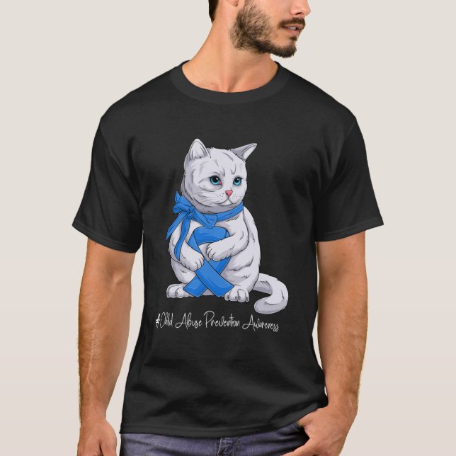 Camiseta Sensibilização para a prevenção do abuso infantil  (Frente)