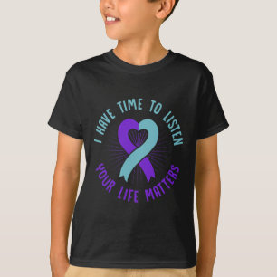 Camiseta Sensibilização Para A Prevenção Do Suicídio Rosa E
