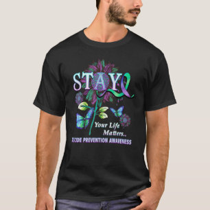 Camiseta Sensibilização para a prevenção suicida Mantenha s