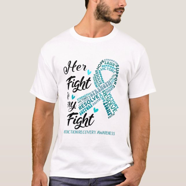 Camiseta Sensibilização para a recuperação do vício Sua lut (Frente)