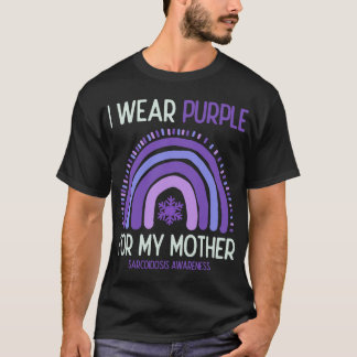 Camiseta Sensibilização Para A Sarcoidose Eu Visto Roxo Par