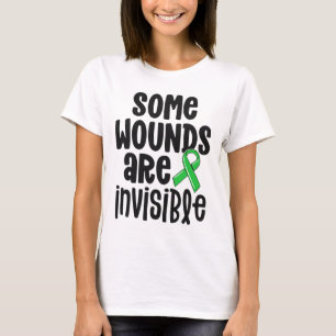Camiseta Sensibilização para a saúde Algumas Feridas São In
